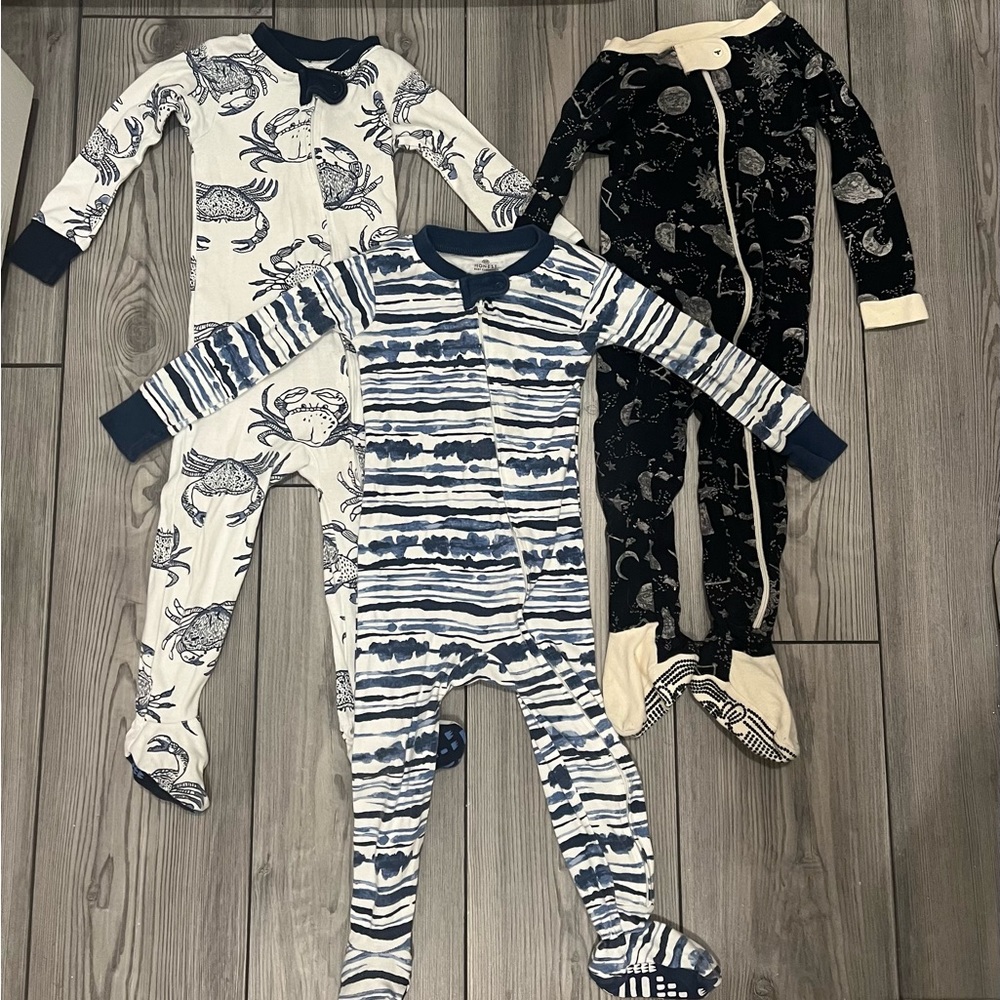 Honest zip up footed pajamas
